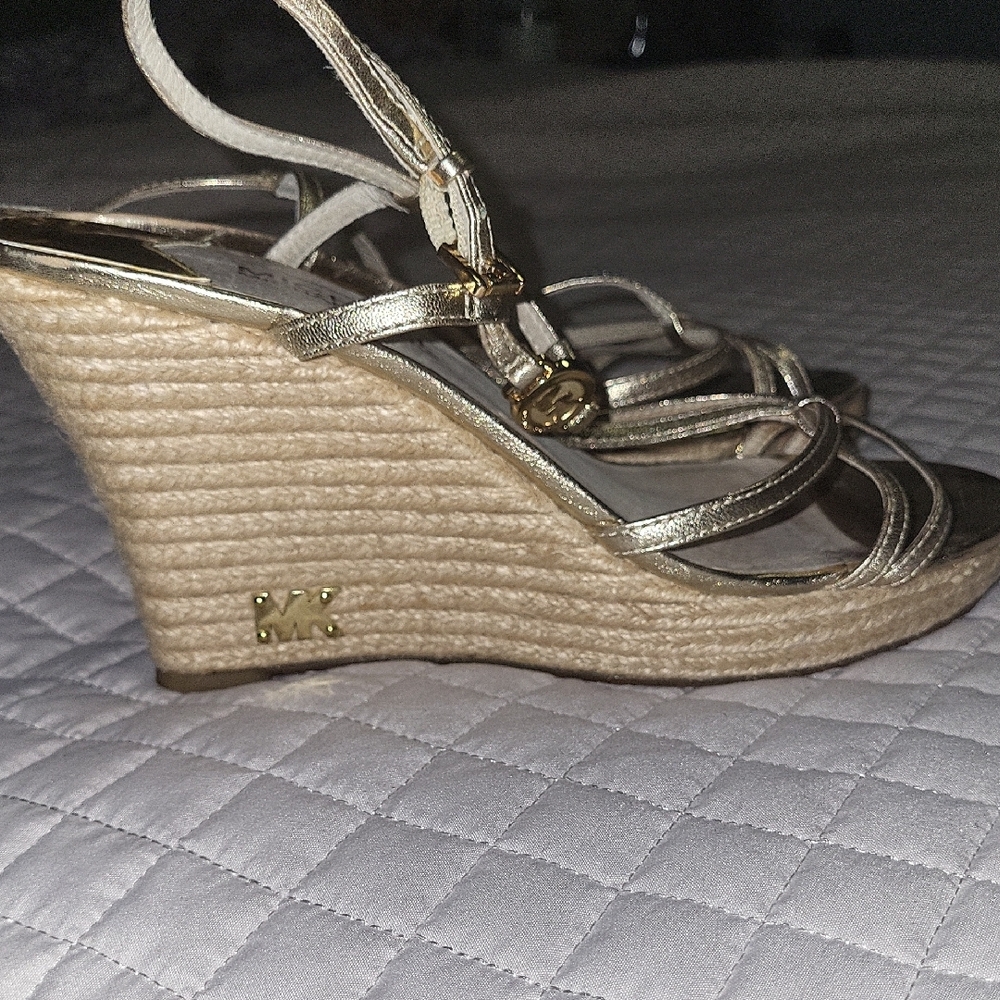 Michael Kors Gold and Tan Wedges - Picture 6 of 6